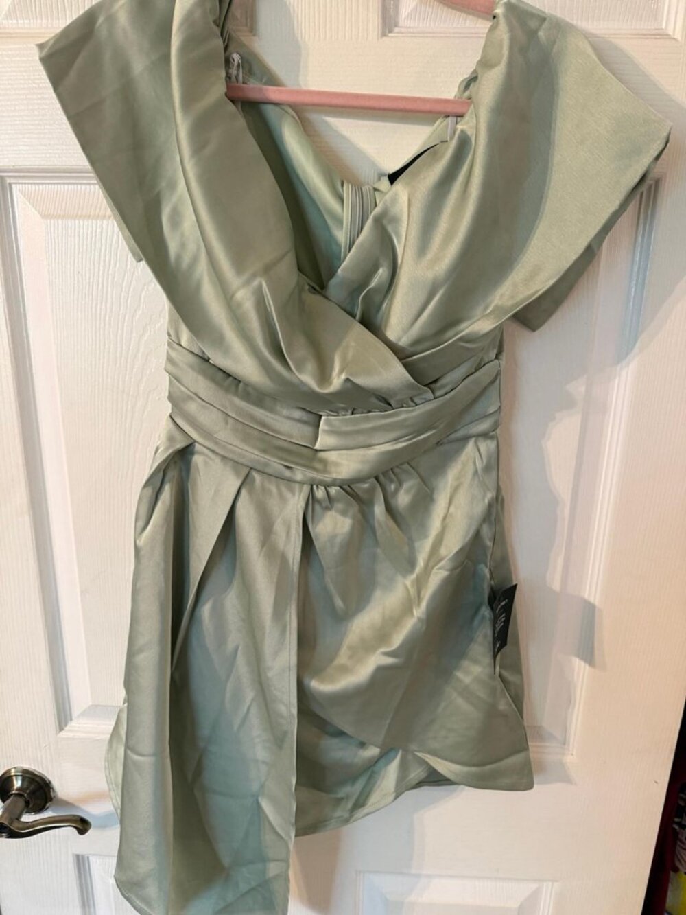 Green Satin Dress
